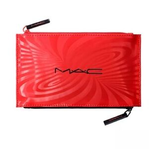 🆕 MAC Red Cosmetics Bag Double Sided with two compartments Brand New